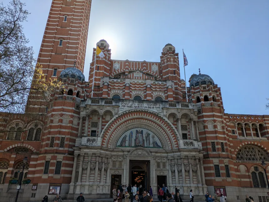 Utsiden av Westminster Cathedral i London