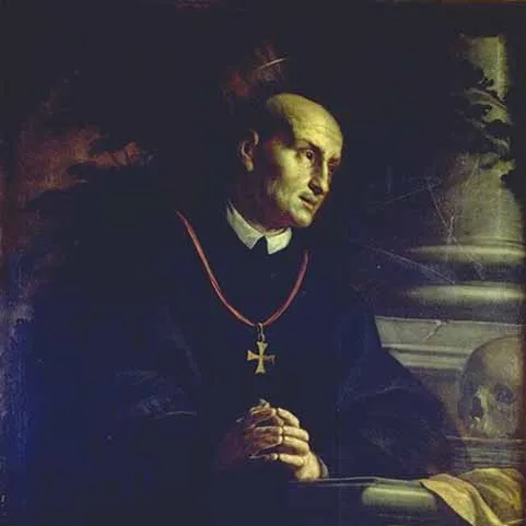 Francesco Andreanis maleri av den hellige Odilo av Cluny